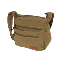 LOUIS BERRY CANVAS SHLD - KHAKI