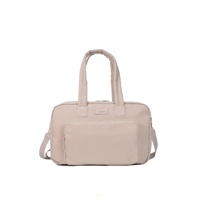 METRO NYLON SPLIT TOTE - STONE