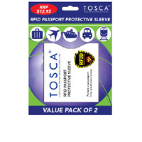 TOSCA RFID PASSPORT SLEEVE 2PK