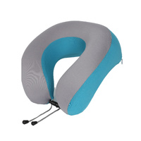 MEMORY FOAM NECK CUSH - GRY/TE