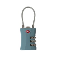 TSA COMBO LOCK WITH CABLE-BLUE