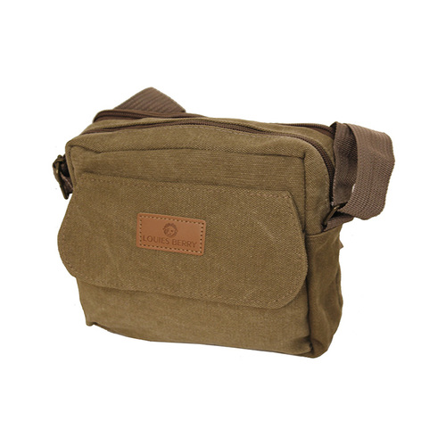 LOUIS BERRY CANVAS SHLD - KHAKI
