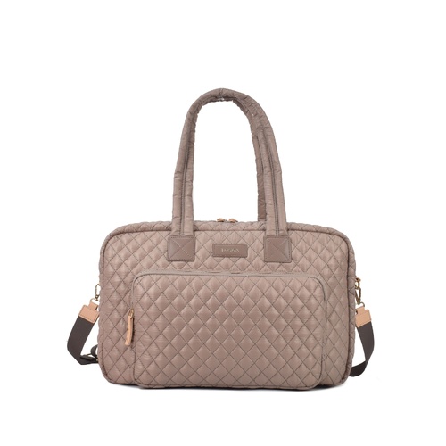 METRO QUILTED SPLIT TOTE - MAGNET
