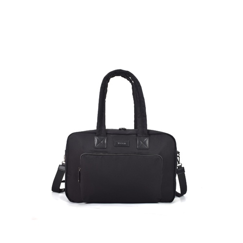 METRO NYLON SPLIT TOTE - BLACK
