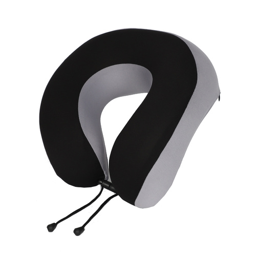 MEMORY FOAM NECK CUSH - BLK/GR