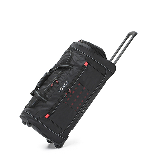 TOSCA MED WHEEL DUFFLE-BLACK/RED